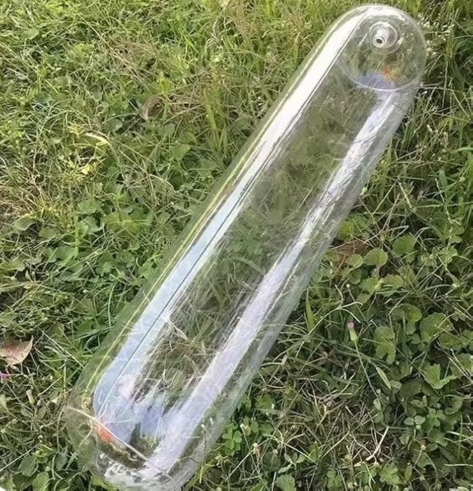 Inflatable Travel Pillow Blow Up Pillar Transparent Camping Clear Cushion Water Resistant Travel Air Pillows (D50xH140CM)