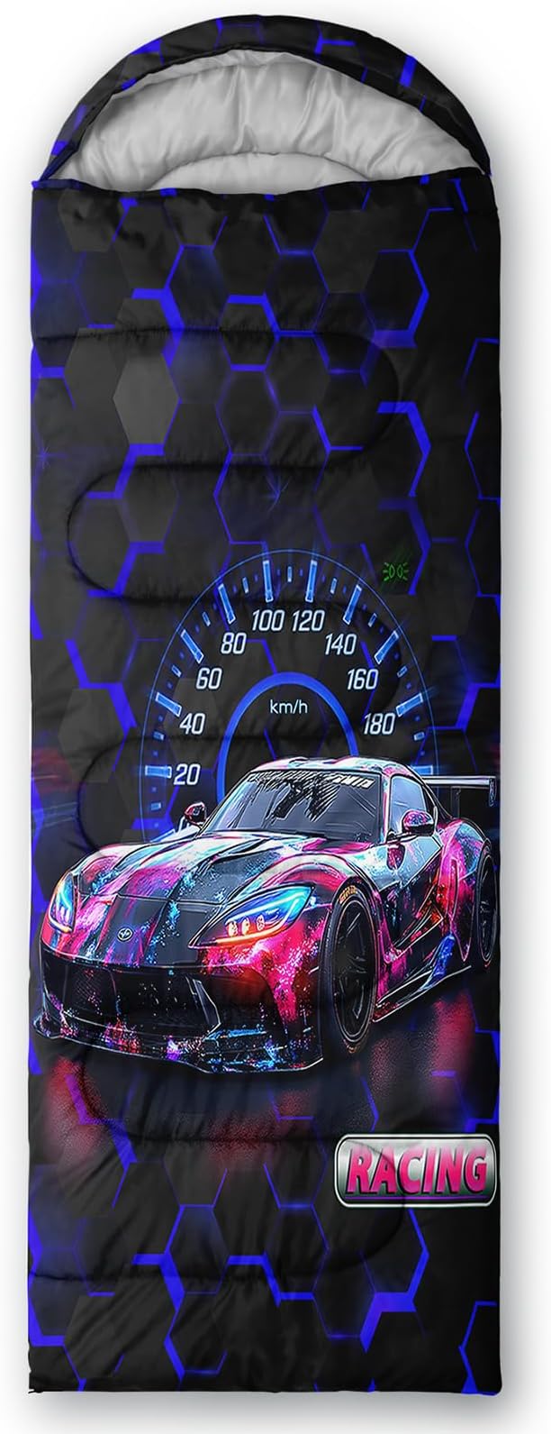 AILONEN Cartoon Car Sleeping BagsLightweight &amp Waterproof3 Season Warm &amp Cool WeatherCute Stars Printed Vehicles Transportation Sleeping Bags for BoysKidsAdults TravellingOutdoors
