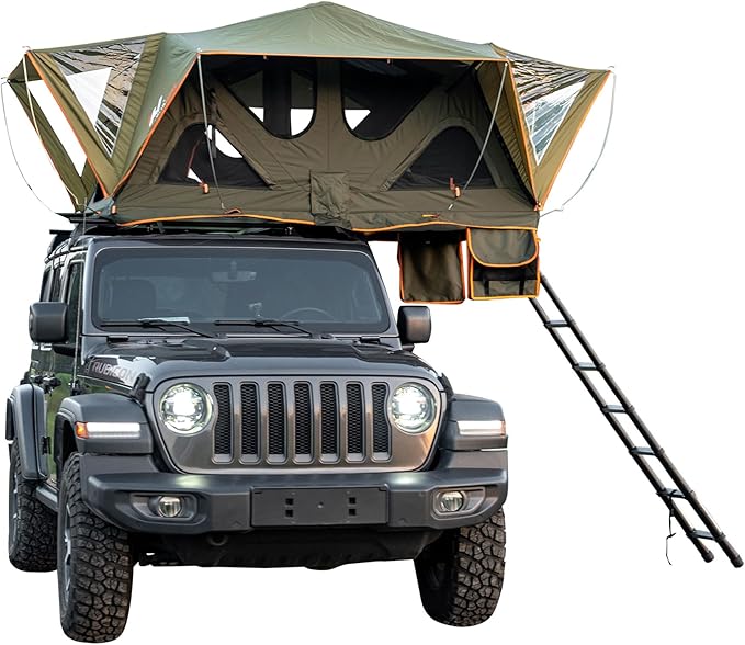 Naturnest Andromeda Rooftop Tent Soft Shell Rooftop Tent Rooftop Tent for Vans Jeeps SUVs Trucks Increased Use Area 2-3 Person Tent