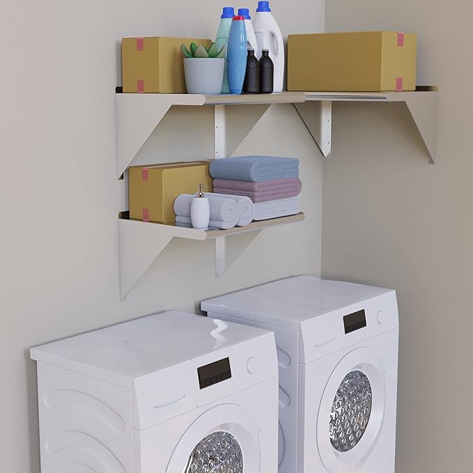 24 X 24 Stainless Steel Wall Shelf | Metal Shelving | Garage Laundry Storage Utility Room | Restaurant Commercial Kitchen | NSF