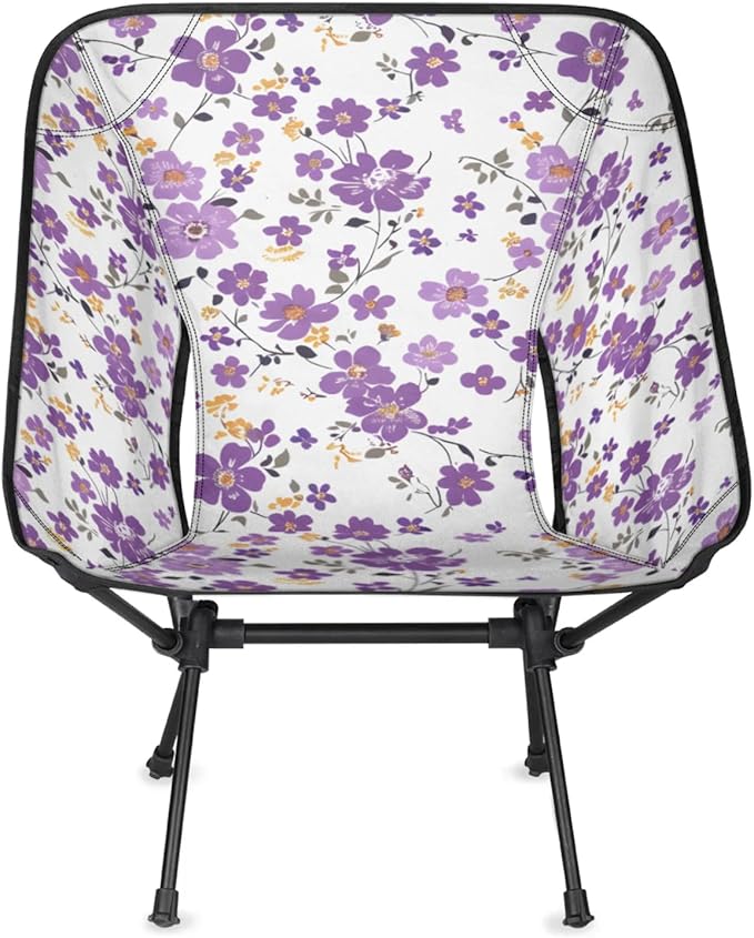 Honeybaby Folding Camping Chair Cute Flowers Floral Camping Chairs Lightweight Portable Chair Outdoor Foldable Chairs for Camping Travel Picnic Beach Hiking