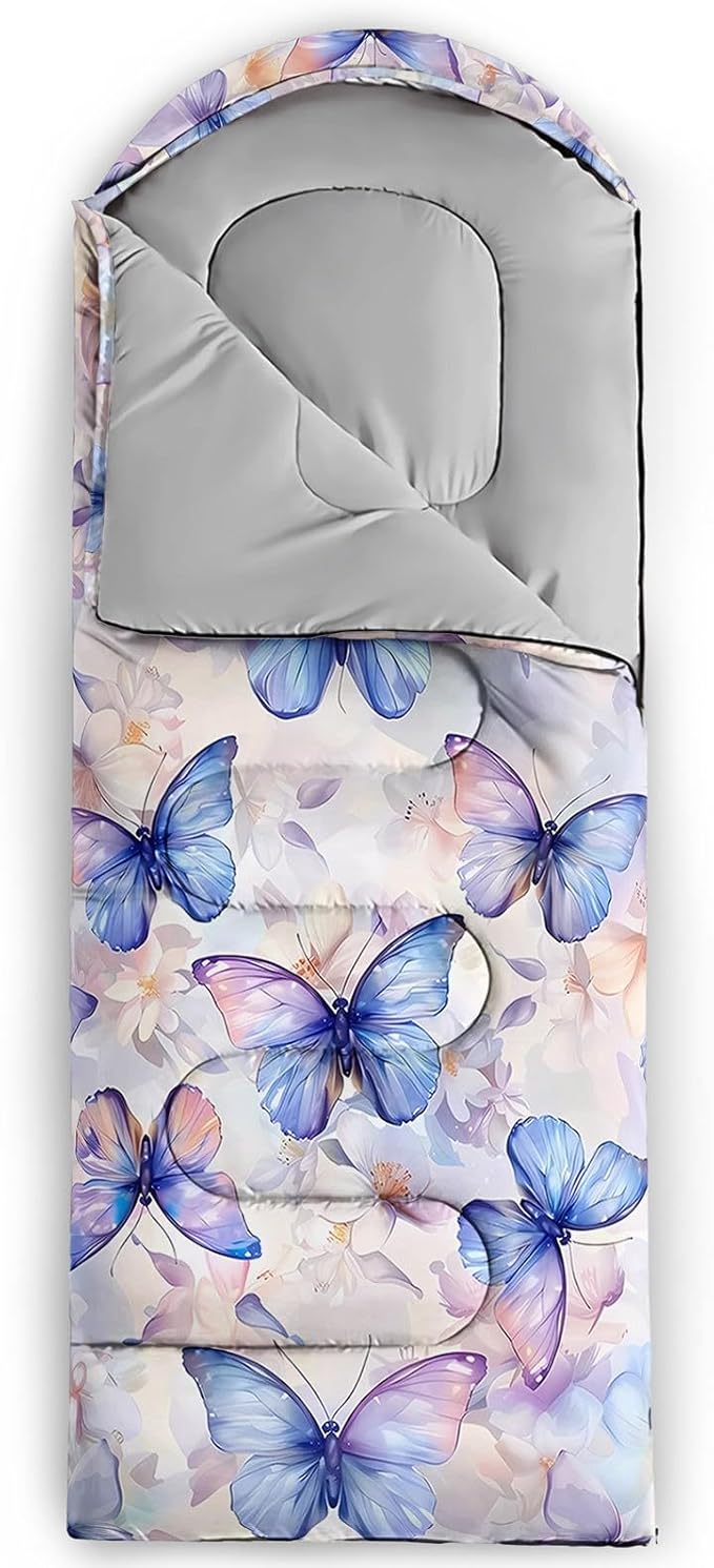 Kids Sleeping Bag for Boys GirlsWestern Cowboy Print-Lightweight Warm Portable Outdoor Indoor-Waterproof Cold Weather Resistant Sleeping Bag for Camping Hiking