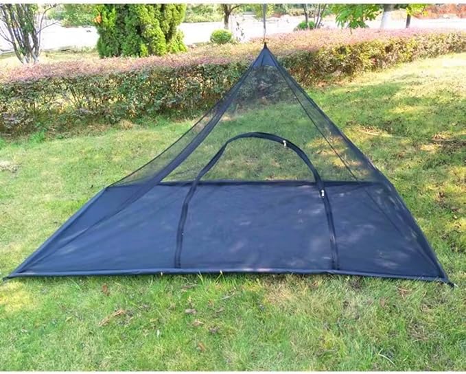 Mesh Tent for Backpacking and Camping Water Resistant Oxford Floor No-Trekker Pole Tent Netting Tent Breeze Mesh Inner Tent Ultralight 1 Person Summer Tent