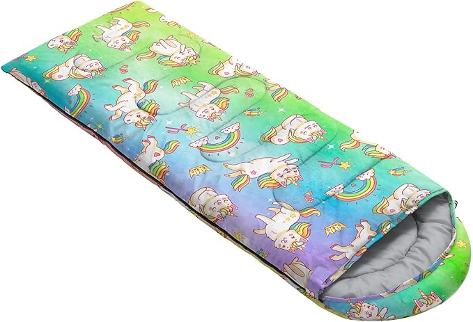 Kids Sleeping Bag for Boys GirlsWestern Cowboy Print-Lightweight Warm Portable Outdoor Indoor-Waterproof Cold Weather Resistant Sleeping Bag for Camping Hiking