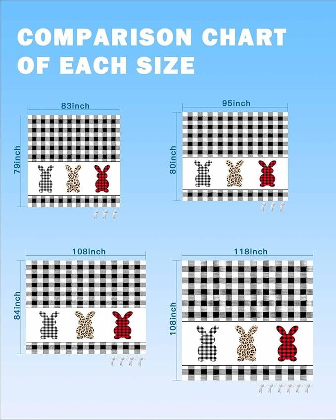 Beach Blanket Waterproof Sandproof Easter Check Leopard Rabbits Silhouette Quick Drying Beach Mat with 4 Stakes Black White Buffalo Lightweight Picnic Blanket for Travel Camping Outdoor 95x80