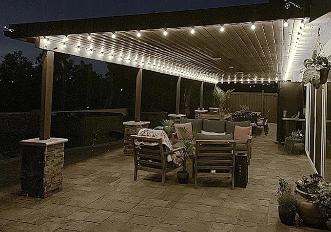 Novelty Lights 25 Pack G30 Glass LED Globe Bulbs String Light Replacement Bulbs E12 Candelabra Base Energy Efficient Outdoor Patio Lighting Pure White