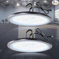 2 Pack 200W UFO LED High Bay Light 5000K-Daylight White Aluminum Energy Efficient 30000LM 120V Commercial Bay Lighting for Warehouse Workshop Barn Garage