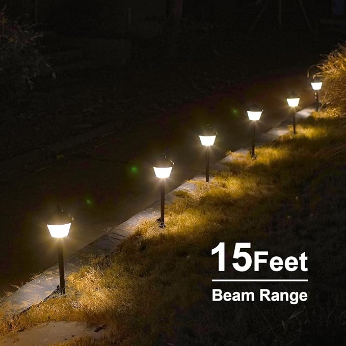 GOODSMANN Pathway Light 1.5W LED Outdoor Low Voltage Landscape Lighting 100 Lumen Hardwired Path Lights 3000K Warm White Metal Walkway Light with Cable Connectors