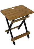 Travel Chair Kanpai Bamboo Side Table Portable Tables for Outdoor Adventures Folding Table