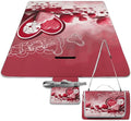 Outdoor Picnic Blankets Waterproof Quick Drying Extra Large Beach Blanket Valentine Day Picnic Mat for Park Beach Campin