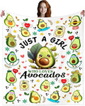 Cute Avocado Blanket Cartoon Avocados Throw Blankets Soft Fruit Avocado Plush Stuff Blankets Best Christmas Birthday Gifts for Girls Women Kids Adults 60x50