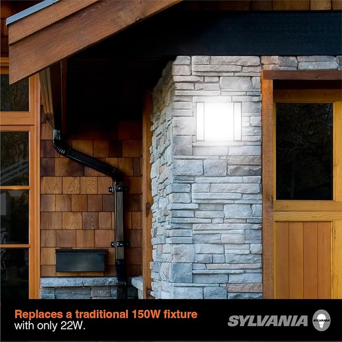 Sylvania 9 Hi-PerformaceLED Wall Sconce Light 22W 5 CCT (2700/3000/3500/4000/5000K) 1730 LMS 90 CRI Frosted - 1 Pack (65571)