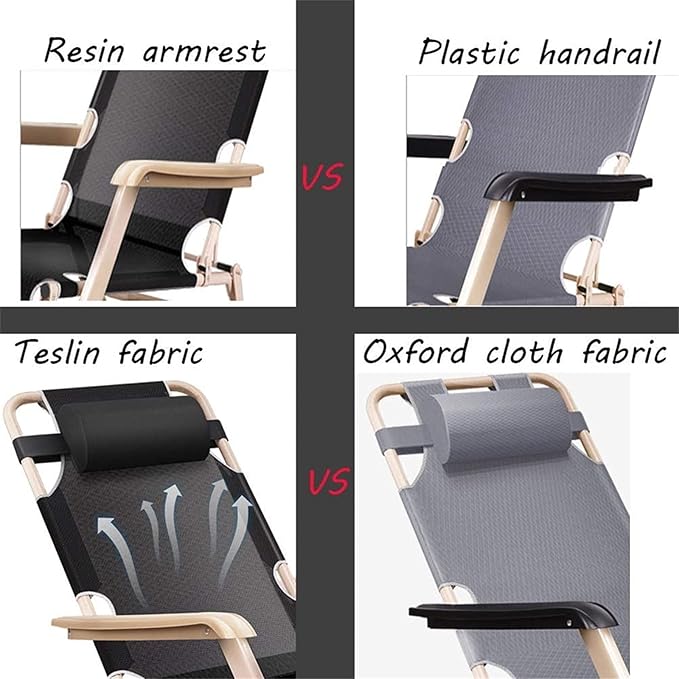 Oversized Heavy People Recliner Chair Metal Steel Folding Camping Lounger Outdoor Camping Lounge Chair