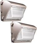 LED Wall Pack Light 60W 7800lm with Dusk to Dawn Photocell 5000K Daylight Wall Pack Outdoor Light Repalces 600W HPS/HID Light IP65 Waterproof for Stadium Yard Buildings Parking Lots