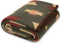 PuTian Merino Wool Camp Blanket - 51 x 63 Great for Bed Couch Camping Outdoors Travel Emergency -Large Warm Soft Washable Wool Throw