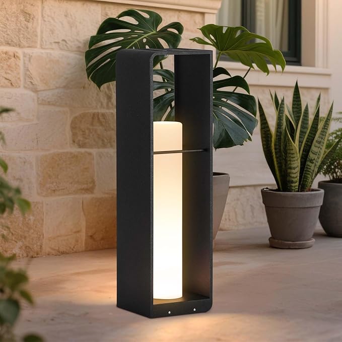 Outdoor Lights for Patio IP65 Solar Lanterns Outdoor Waterproof 3000K LED Path Lights Outside Floor Lamp Solar Powered Dusk to Dawn Landscape Lighting for Deck Garden Yard Backyard Porch