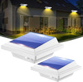 Gutter Lights 40 LEDs Solar Patio Decor Lights Deck Lights Outdoor Waterproof Fence Lights for Wall Backyard Porch Patio PoolStep Stairs Yard Garden Pathway (2Pack_WhiteWarm White Light)