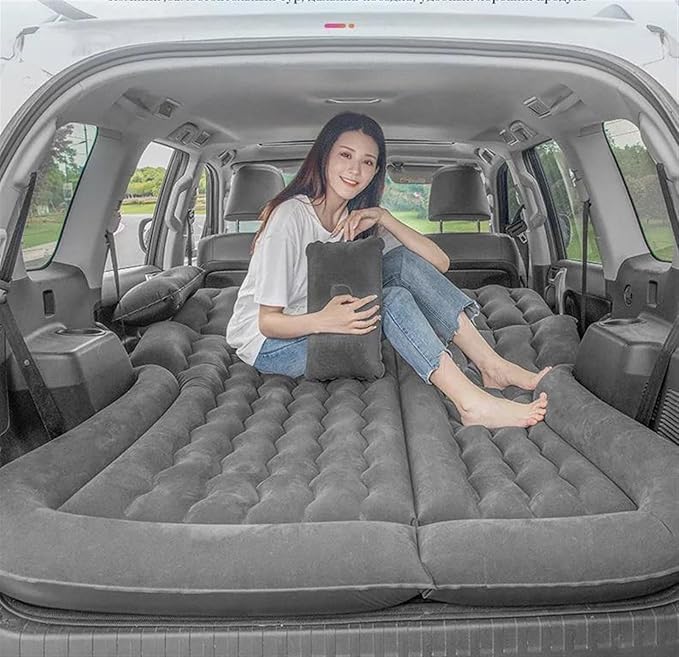 Inflatable Mattress SUV Trunk Inflatable Bed Thickened PVC Material Mattress for Camping Car Non-Slip and Easy to Clean