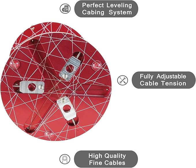 Kontax Tensegrity Table3.6D x 3.6W x 4.96H in Maroon