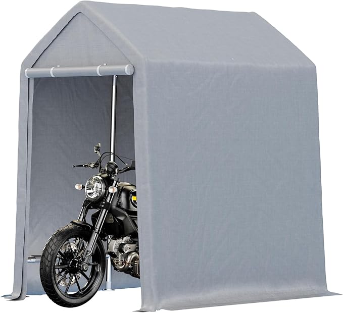6×8 ft Outdoor Storage Sheds Portable Storage Shelter Shed with Roll up Zipper Doors Waterproof Outside Utility Shed Garage Tent for Motorcycle Bicycles and Camping Tools