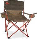 Kelty Deluxe Lounge Chair – Folding Outdoor Camp Chair Insulated Cupholders Customized Recline Steel Frame Padded Roll Storage 2024 (Deep Lake)
