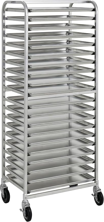 Commercial Fully Welded 20-Tier Aluminum Side Load NSF Bun/Sheet Pan Rack | Bakeries Caterers Kitchens Restaurants | (#32L-150)