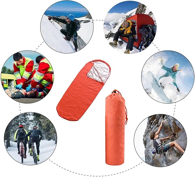 Emergencies Sleeping Bag Light Weight Thermal Bivvy Sacks Survival Shelter Blanket Survival Sleeping Thermal Blanket