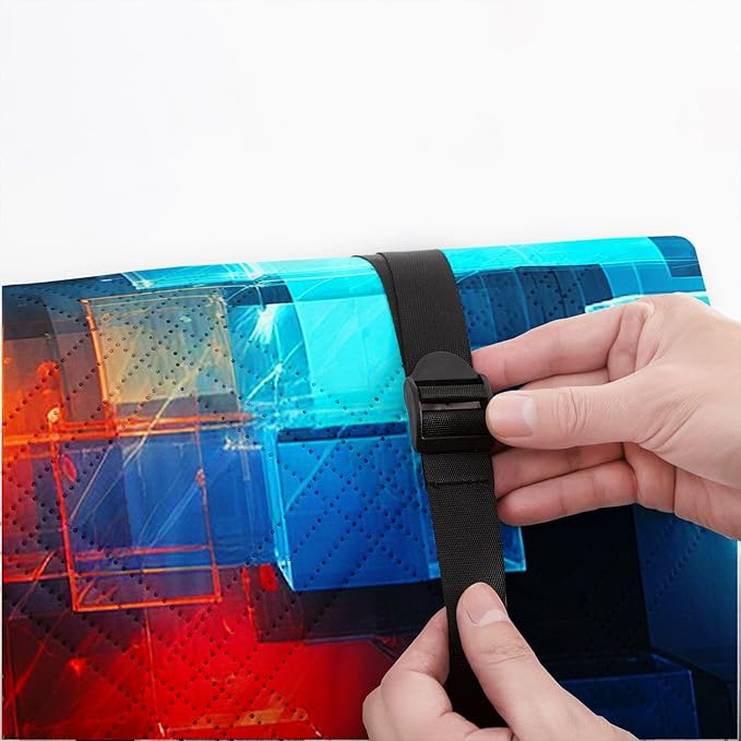 Outdoor Picnic Blanket Portable Ultrasonic Waterproof Picnic 3D Blocks Printed Camping Beach Mat for Sand and Wet Grass Hiking (3D Blocks S