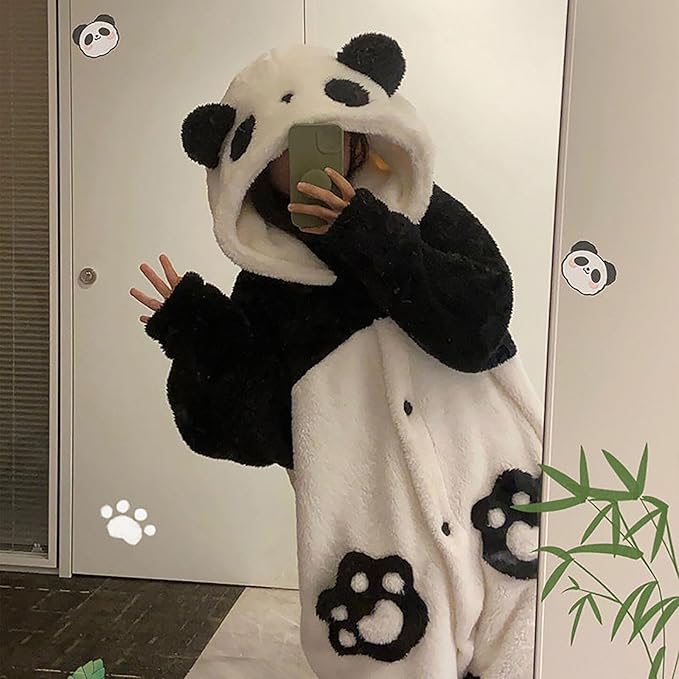 Warm one-piece blanket pajamas in autumn and winter cute shark capybara robe hooded coral velvet padded velvet home clothes.