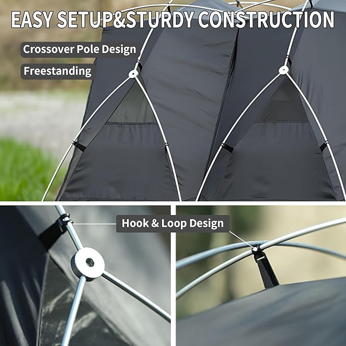 TENPLAY 1-Person Cot Tent FlysheetMust be Used with Matching Inner Tent LightweightWaterproof Sun ProtectionNylon Easy SetupExpandable Rainfly for Camping Hiking Backpacking Picnics