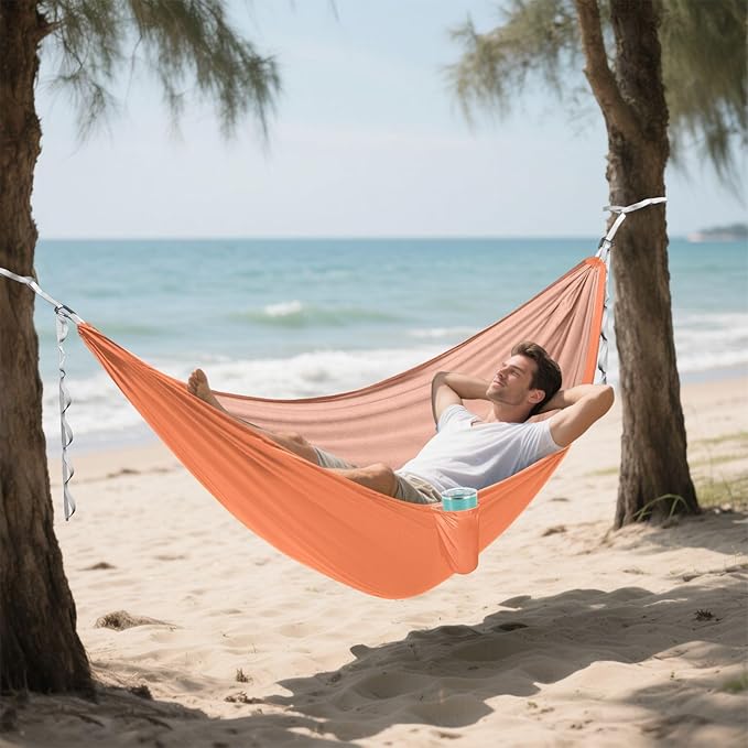 Tree Hammocks Coral Lightweight Hammocks with Two Tree Straps 114 x 54