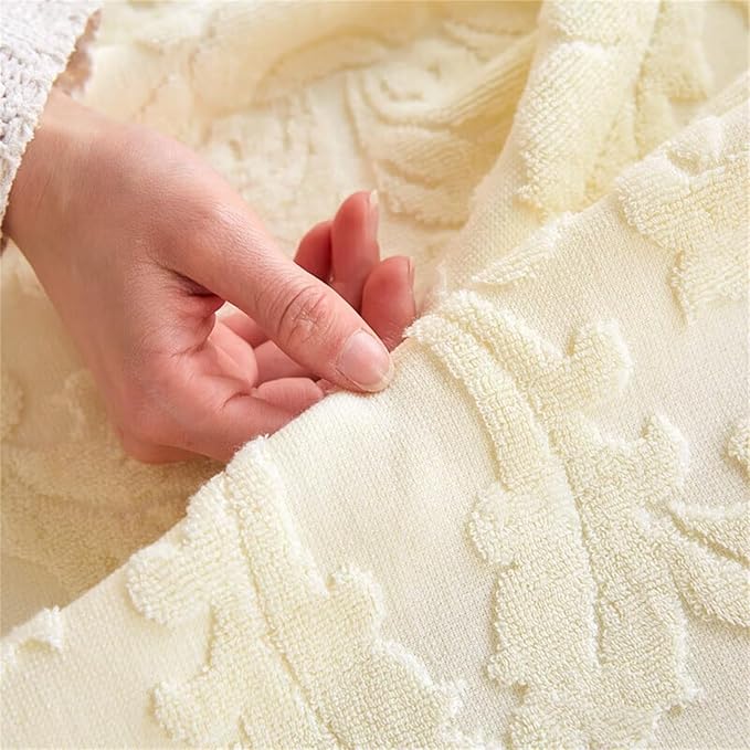 Towel Blanket Duvet Blanket 60x80'' Duvet Cover for Weighted Blanket Warm Cozy Lightweight Cotton Quilt Throws Air Conditioned Blankets for All Seasons Traveling Camping Picnic Beach Cream