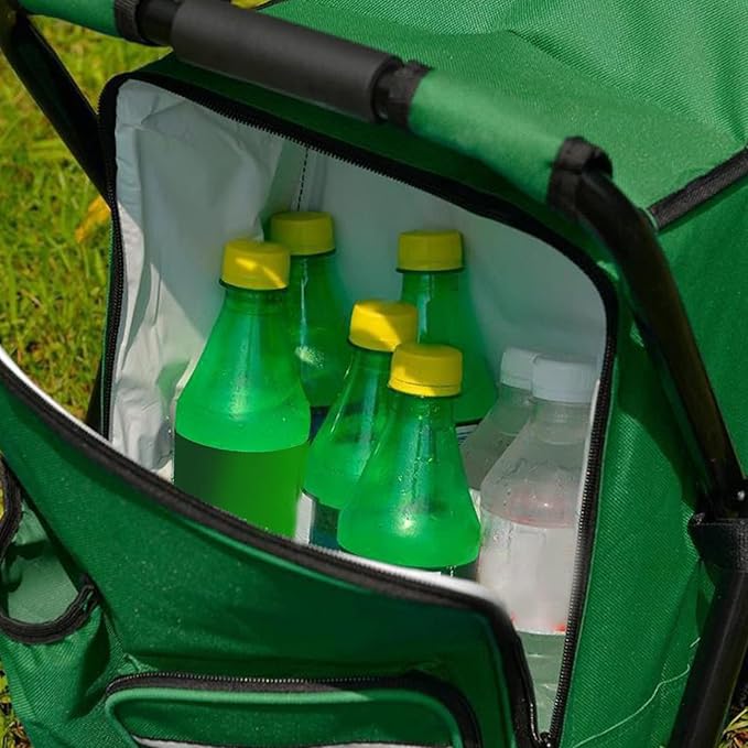 Drfeify Fishing Backpack Cooler ChairLightweight Large Capacity Stool Backpack Cooler Chair for Travel Beach Hiking Picnic