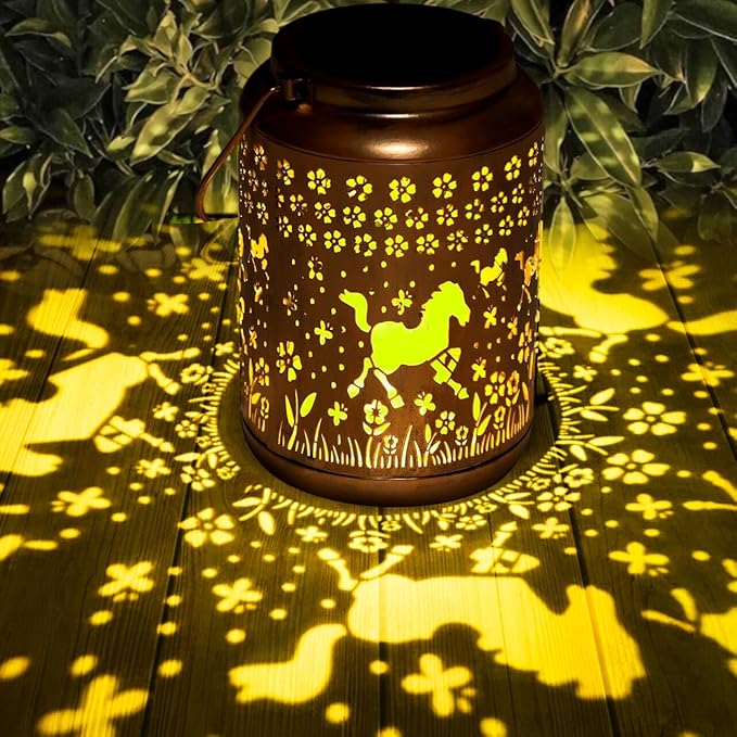 Horse Solar Lantern Outdoor Horse Decor Garden Decor Waterproof Light Hanging Solar Lights Yard Decor Christmas Gifts Gifts for Women Gifts for Mom Gifts for Grandma Horse Gifts
