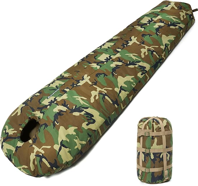 MT Military Army Force Defence 4 &amp Tropen Patrol Mummy Sleeping Bags with Bivy Cover Compression Sack Modular Sleeping System 2.0 for Cold Weather