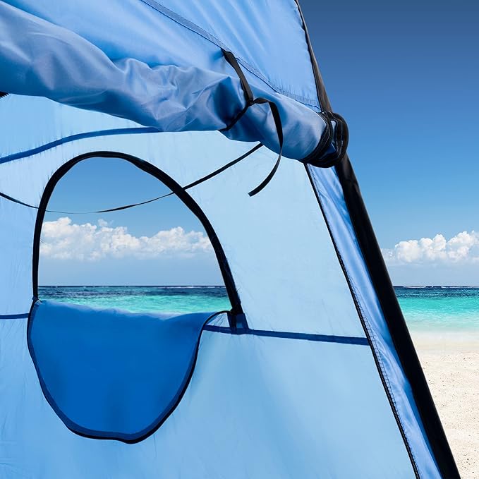 RecPro Portable Pop Up Privacy Tent | Changing Room Toilet Shower Rain Shelter for Camping &amp Beach | Includes Carry Bag Ground Cover and rain Cover