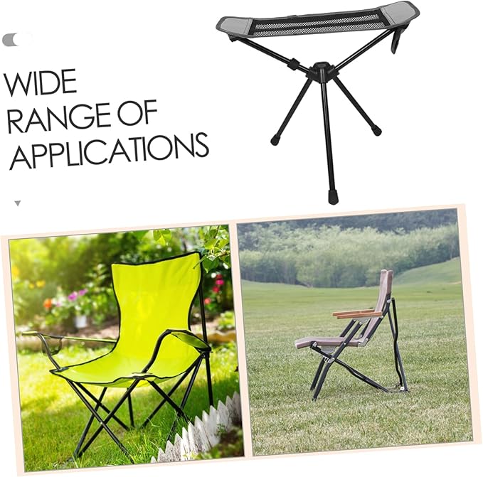 BESTonZON Folding Camp Chair Portable Small Camping Foot Rest Sturdy Camping Foot Stool for Hammock Outdoor