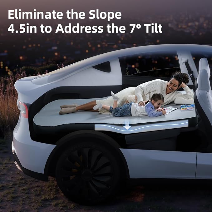4.5inch Foam Mattress &amp Sheet Bundle Compatible with Tesla Model Y/Juniper / 3 Vacuum Compression Full Size Bed for Roadtrip Job Shifts Nap Camping