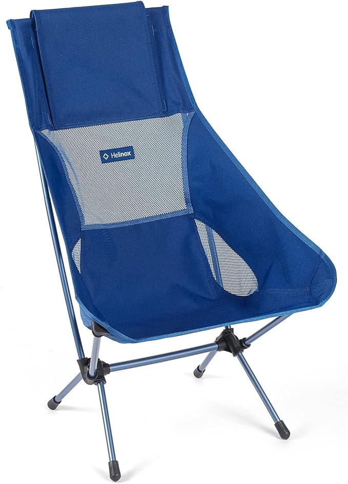 Helinox Chair Two Ultralight High-Back Collapsible Camping Chair Blue Block with Pockets