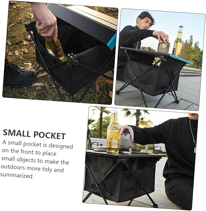 Outdoor Storage Pouch for Tailgating Folding Desk Compact Easy Assemble Camping Barbecue Table