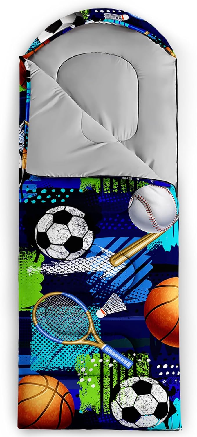 QOOMO Camping Sleeping Bags3 Season Warm &amp Cool WeatherLightweightWaterproof Sleeping Bags for Adults &amp KidsTravelingand OutdoorsCamping Gear Equipment