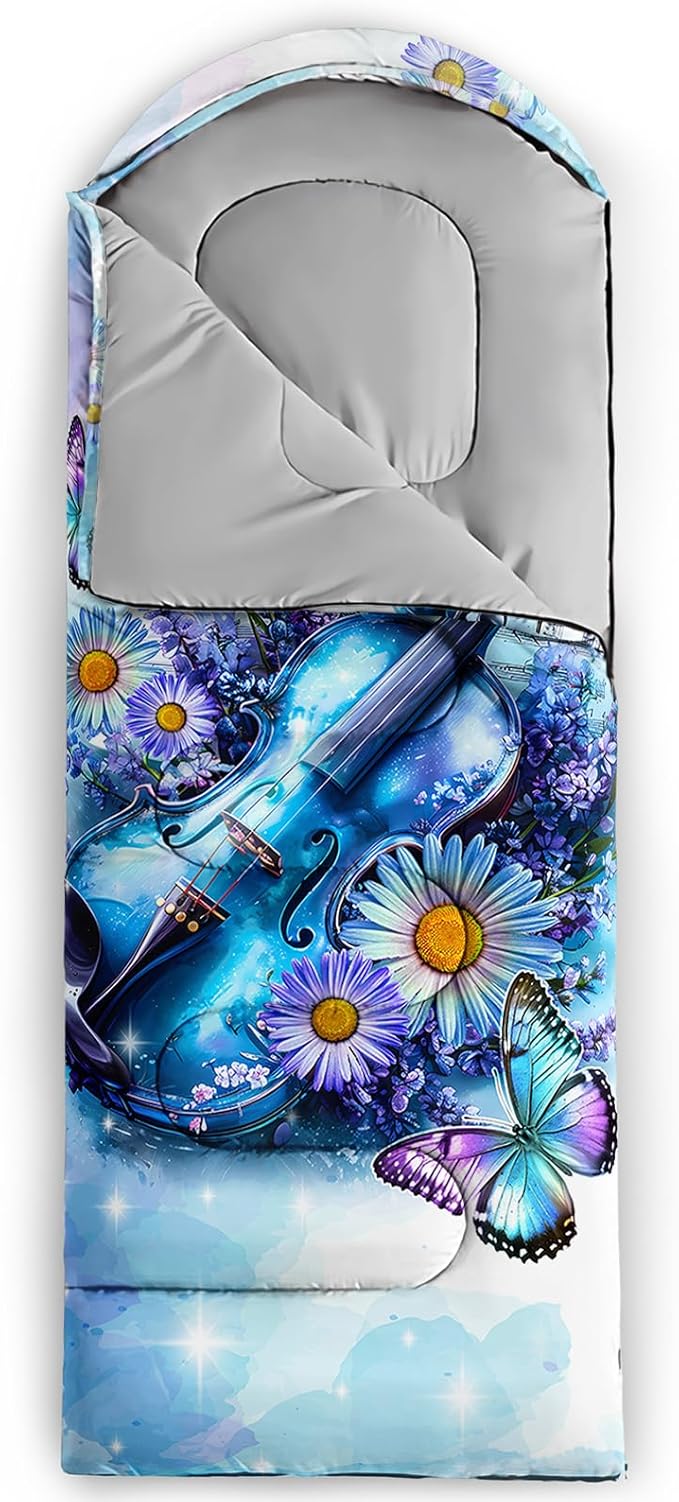QOOMO Camping Sleeping Bags3 Season Warm &amp Cool WeatherLightweightWaterproof Sleeping Bags for Adults &amp KidsTravelingand OutdoorsCamping Gear Equipment
