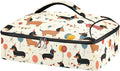 Casserole Carrier Lovely DachshundsInsulated Casserole Carrier for Hot or Cold Food Thermal Lunch Tote for Potluck Parties Picnic Beach Fits 9 x 13 Inches Baking Dish