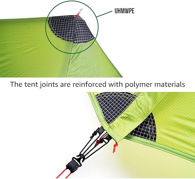 Upgraded 3FULGEAR Lanshan 2 Pro Ultralight 2-Person Tent 3-4 Season Backpacking Tent 20D Double-Sided Silicone Trekking Pole Tent for Camping Hiking and Climbing