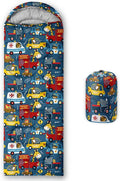 Kids Sleeping Bag for Boys GirlsBlue Ripples Print-Lightweight Warm Portable Outdoor Indoor-Waterproof Cold Weather Resistant Sleeping Bag for Camping Hiking