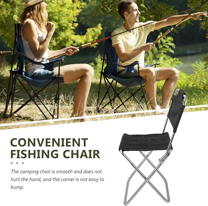 GANAZONO Fishing Folding Chair Folding Beach Chair Collapsing Stool Pliante Dos Door Camping Accessories Picnic Chairs Folding Fisherman Chair Portable Seat Camping Folding Chair Polyester