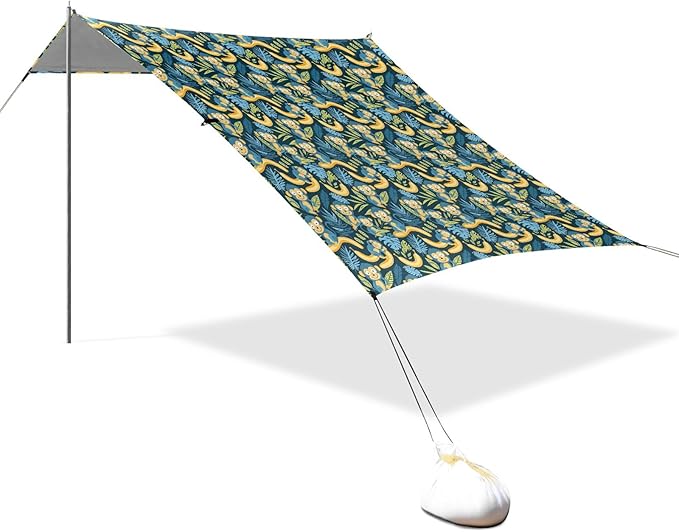 Camping Sun Shelters Cartoon Monkeys and Bananas Beach Canopy 126 * 110.2in