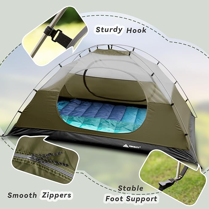 Forceatt Camping Tent 2/3/4 Person Professional Waterproof &amp Windproof Lightweight Backpacking Tent Suitable for OutdoorHikingCamping Mountaineering and Travel
