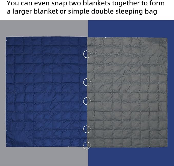 ROCK CLOUD Packable Camping Blanket Ultralight Outdoor Blankets Stadium for Hiking Camp Travel Outside Sports Grey