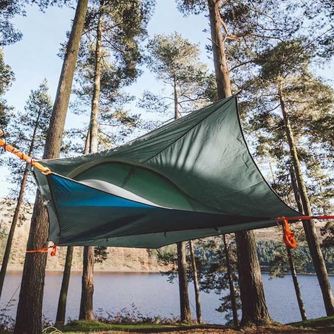 Tentsile UNA V3 Solo Tree Tent Hammock 1-Person Capacity Anti-Roll System Ratchet and Straps Included Portable Tree House Shelter Designed in The UK